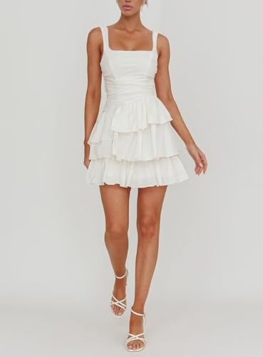 Tiered Homecoming Dresses for Teens 2025 Layered HOCO Dresses Square Neck A Line Short Dresses IMC0794