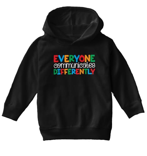 Tcombo Everyone Communicates Differently - Toddler/Youth Fleece Hoodie2