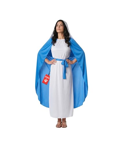 Morph Disfraz Virgen María Mujer, Traje de Navidad María y José, Vestido Santa María para Celebraciones Navideñas, XXL