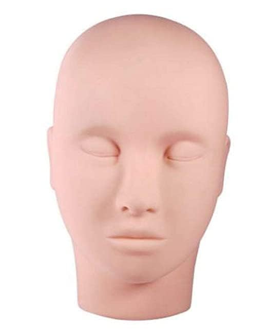 Lash Mannequin Dummy Head for Makeup Practice, Face Makeup Mannequin, Made-Up Manufactured Facial Model with Eyeliner and Lipstick, Hair Styling Kit-image-43