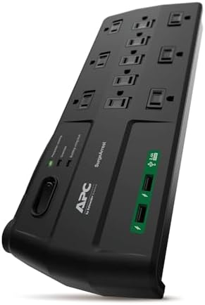 APC Performance Surge Protector with USB Ports, P11U2, 11 Outlet Power Strip, 2880 Joule Surge Protection