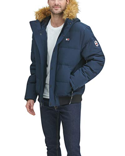 Image of Tommy Hilfiger Men's Arctic Cloth Quilted Snorkel Bomber Jacket (Standard and Big & Tall)