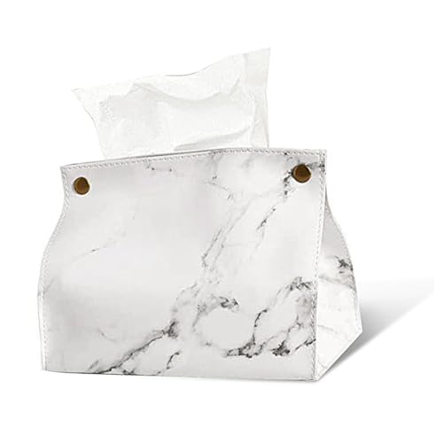 SOLUSTRE Elegant Marble Pattern Desktop Paper Holder Napkin Box Tissue Storage Case Home Cafe Decor