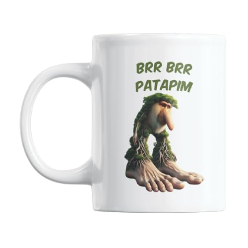 Gift Island BRR BRR Patapim - Tazza da caffè con scritta "Italian Brain Rot" (lingua italiana non garantita), regalo divertente, tazza da caffè, 325 ml (BRR BRR Patapim)