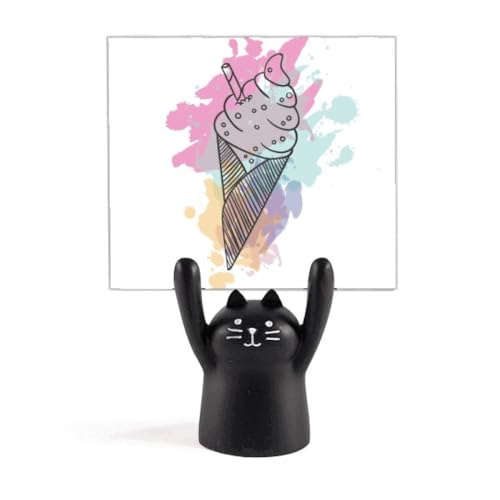 Support de notes chat noir pour aquarelle support papier dessin et pinceau