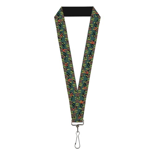 Buckle-Down Lanyard, MCO Orlando International Airport Carpet Pattern, Elastic