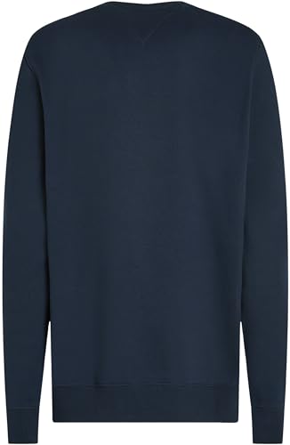 Tommy Hilfiger Herren Sweatshirt Monotype Label Rundhalsausschnitt, Blau (Night Sky), M – Ansicht 6