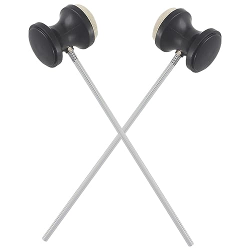 Totority 2個フェルトドラムペダルハンマー ステンレス軸 ジャズドラム用 ドラムキットアクセサリー 打楽器交換部品