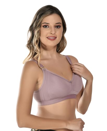 Image of Viral Girl Women's Wire-Free Cotton Hosiery Bra | Non-Padded, Full Coverage, Adjustable Straps | Soft Comfortable Innerwear with Hook & Eye Closure for Everyday Use