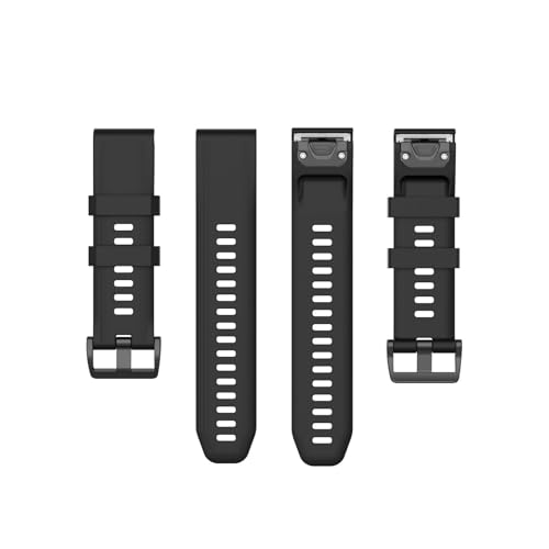 Panda Bobo Straps for Garmin Fenix 7S 6S 6S Pro 5S 5S Plus Instinct 2S Watch Strap Silicone Band (Black) - Image 2