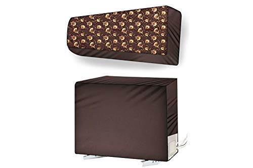 Image of Split AC Cover for 1.5 Ton Indoor & Outdoor Unit | Waterproof & Dustproof Protection | UV Resistant | Durable PVC Material | Weatherproof Outdoor Cover | Easy Installation