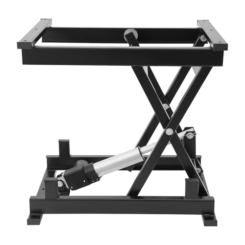 Electric Scissor Lift Table with Remote Control, 250lbs Capacity Single Scissor Hydraulic Lift Table, 8.27-22.83in Lifting Height Electric Lifting Platform for Warehouses & Factories Material Handling