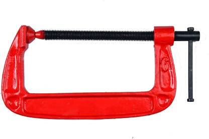 Visko C-clamp | 15.5 cm | Woodwork Building | Multipurpose Hand Tool | Home Appliance | Red- Black Color |