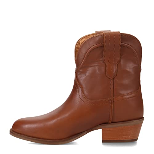 Dingo Womens Seguaro Round Toe Pull On Casual Boots Ankle Low Heel 1-2" - Brown4