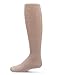 MeMoi Girls Shimmery Cotton-Rich Pointelle Textured Lurex Fashion Tights Sand 8