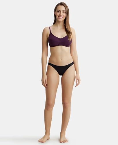 Image of Jockey 1615 Women Wirefree Non Padded Super Combed Cotton Elastane Stretch Full Coverage Everyday Bra with Soft Adjustable Straps