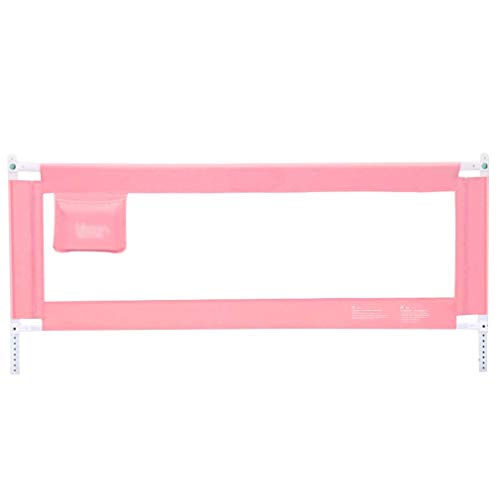 GFHOOZ Barandillas para Cuna de bebé, Valla portátil de tamaño Completo, protección de Seguridad para niños pequeños, 3 Colores (Color: Rosa, tamaño: Largo 120 CM) (Rosa, Largo
