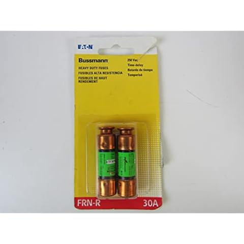 Bussmann BP/FRN-R-30 30 Amp Fusetron Dual Element Time-Delay Current Limiting Class RK5 Fuse, 250V Carded UL Listed, 2-Pack by Bussmann Cover