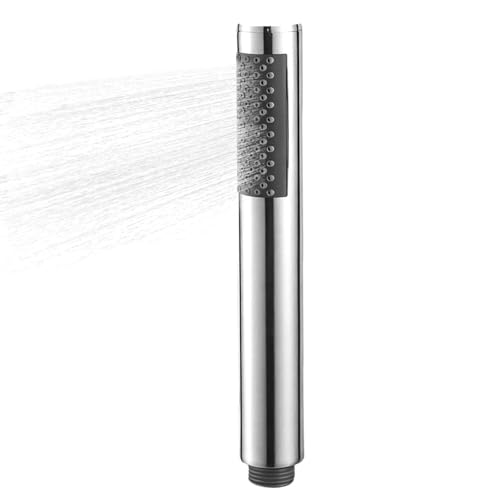 Eulihent Handbrause Dusche Edelstahl 304, Duschkopf Wassersparend mit 66 Anti-Kalk Silikondüsen,Duschbrause für Badezimmer,Hochdruck Rain-Shower,Kompatibel mit Warmwasserbereitern (Silber,Zylinder)