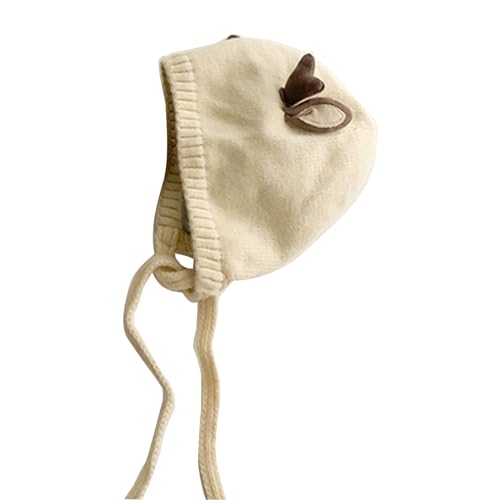 Yuly Thereisno Warm Winter Hat for 6-24M Infant Baby Soft and Comfortable Knit Cap Trendy Solid Bonnet Cap with Deer Horn Decor3