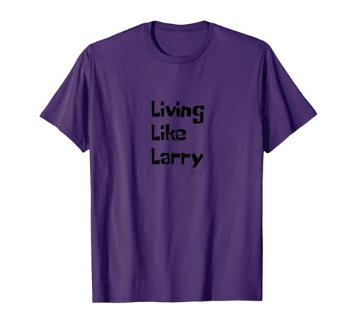 ZeeLee Living Like Larry T-Shirt, Men, Purple, XX-Large