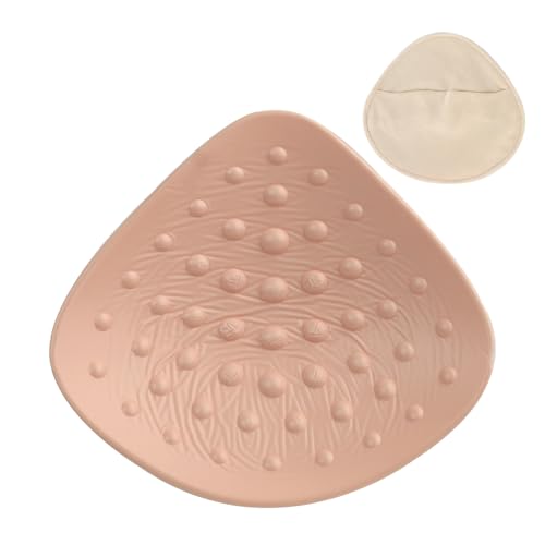 Image of Lightweight Silicone Breast Forms,Triangle Mastectomy Women Breast Prosthesis Concave Bra Pad Inserts(1 Piece)
