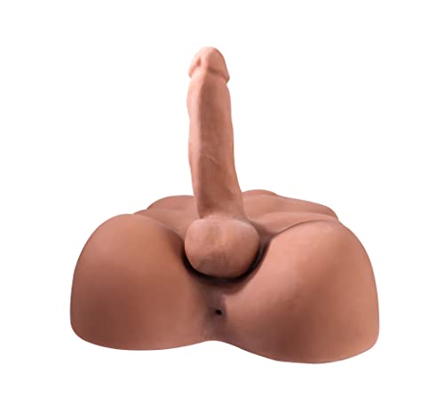 Image of Lifelike Male Torso Sex Doll for Women with Flexible Dildo 7.08 inch | Realistic Huge Cock, Unisex Masturbator, Tight Anal Sex Toy, For Men Gay Couple