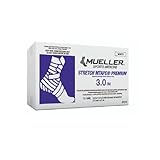 Mueller Stretch MTape® Premium Elastic Athletic Tape, 3″ × 5 yd, White – Box of 16 Rolls – Maximum Strength – Part # 21013