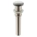 Yodel Vessel Sink Pop up Drain Without Overflow,Brushed Nickel