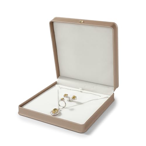 Jewelry Set Gift Box Leather Necklace Gift Box For Necklace Earring Ring Bracelet Storage Display for Birthday,Valentine's Day Mother's Day Gifts