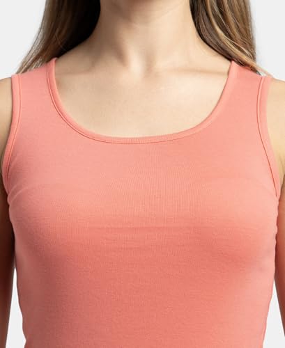Image of Jockey A113 Women's Super Combed Cotton Rib Fabric Slim Fit Solid Tank Top