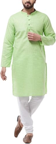Men's 100% Cotton Kurta & Churidar Pyjama Set2