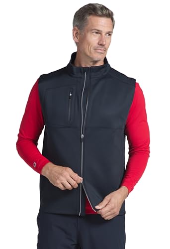IBKUL Men's Solid Zip-Up Vest – Wind Resistant, Water Repellent, 4-Way Stretch Lightweight Performance Vest 39000