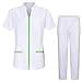 Misemiya - Uniforme Médical avec Haut et Pantalon Uniformes Médical Femme Manches Courtes - Ref.7028 - X-Small, Apple GRE