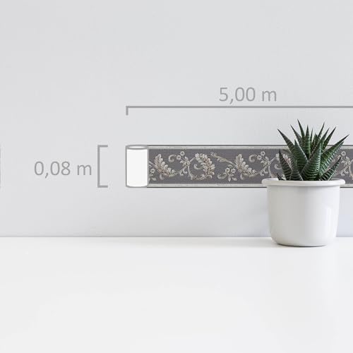 Papier métallique gris foncé premium de la collection A.S. Création Architects - 6