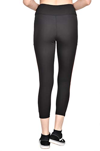 Women and Girls Ultra Soft Skin Friendly Polymide Elastane Anti Static Squat Proof Sports Leggings Made for Indian Bodies for Yoga Dance Cycling Pilates Walking Gym (Black)