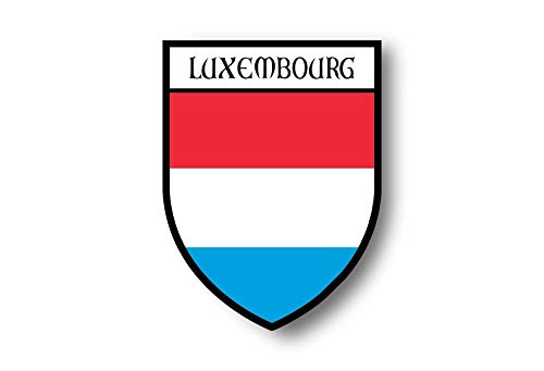 Akachafactory Autocollant Sticker Voiture Moto Blason Ville Drapeau Luxembourg