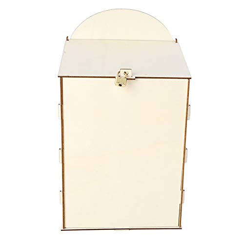 Baugger - Decoração de madeira caixa de correio de coração duplo forma de coração romântico com uma