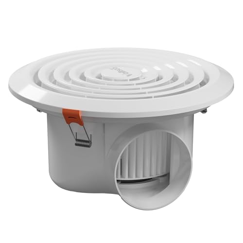 Bathroom Exhaust Fan 8", White Quiet Ceiling Exhaust Fan 110 CFM, 1.0 Sones Ideal Ventilation for Bathroom, Kitchen, RV, Mobile Home, Garage (110V)