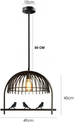 Image of Antique 3 Bird Cage Ceiling Hanging Light | Vintage Metal Pendant Lamp for Living Room, Dining, Cafe, Bar Decor | E27 Holder | Bulb Not Included
