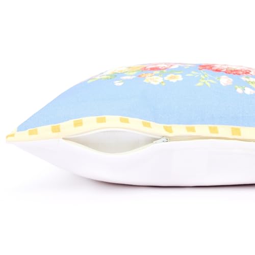 Image of haus & kinder Premium 100% Soft Cotton Digital Printed Decorative Butter Cream Cushion Covers for Sofa Living Room | Pack of 5 (16 Inch x 16 Inch)