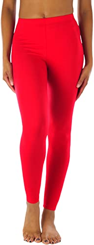 Image of ToBeInStyle Women's Skinny Fit Cotton Full Length Leggings Tights - Regular and Plus Sizes