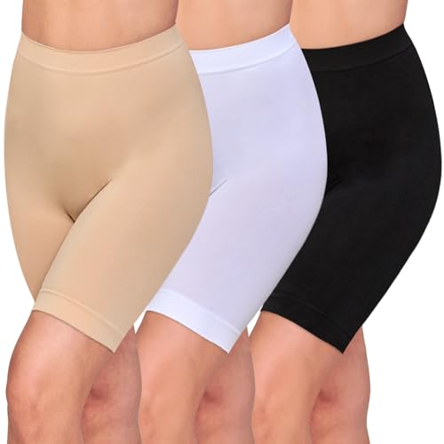 Women's Slip Shorts for Under Dresses Anti Chafing High Waisted Seamless Smooth Safety Shorts