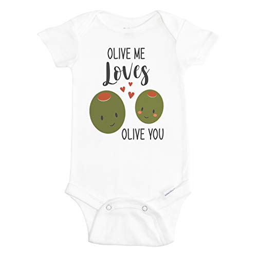 Olive me Loves Olive You Baby Onesie - Olive me Loves Olive You Onesie - Olive me Loves Olive you Bodysuit for Baby - Funny Onesie for Baby - Cute Baby Clothes for Baby Shower - Funny Baby Onesie