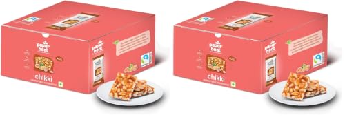 Image of Paper Boat Chikki, Peanut Bar, No Added Preservatives and Colours | Gajak | Sweets | Made with Jaggery | Gazak (Pack of 60, 25 grams Each)