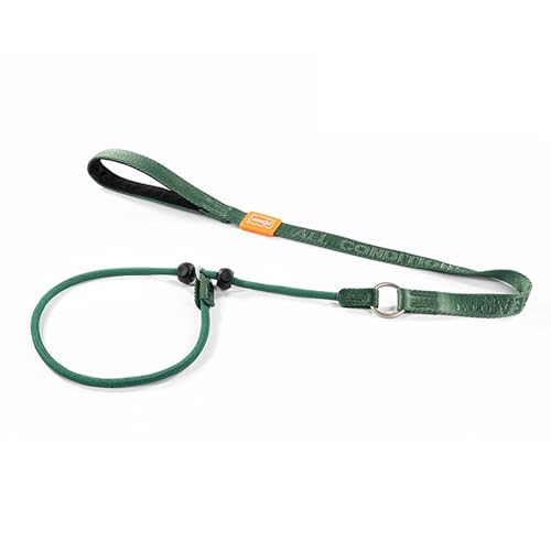 HowGo Slip Lead Dog Leash 2 Spring-Loaded Slide Stopper (Green 3.6FT)