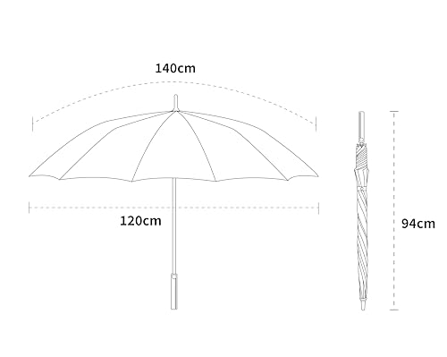 Parapluie de voyage robuste coupe-vent contre les tempêtes - 6