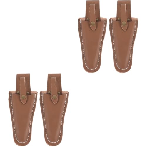 BESPORTBLE 5 Ensembles Lot De 5 Ciseaux En Cuir De Vache À Outils Guillotine Fourreau Outils De Gril Avec Étui Cliquet À Cuticules Sécateur Électrique Coupe-Fil 2 pièces * 5