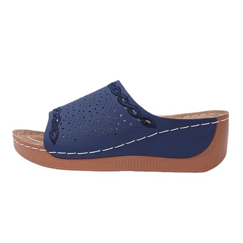 Sandalias romanas para mujer, sandalias de cuña para mujer, sandalias y slides mocasines elegantes, sandalias ortopédicas, sandalias planas, zapatos de verano, sandalias gruesas, suelas abiertas