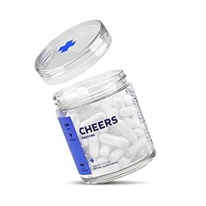 Cheers Restore | Supplement with DHM + L-Cysteine | Feel Better After Drinking & Support Your Liver | 12 Doses | Dihydromyricetin, Cysteine, Milk Thistle, Prickly Pear, B-Vitamins, Ginger